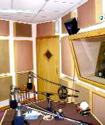 Acoustic treatment in a radio studio in Pakistan