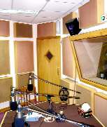 Acoustic treatment in a radio studio in Pakistan